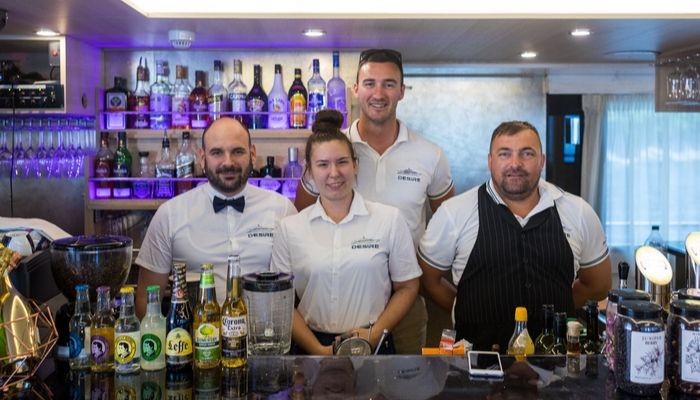 Crew on a small ship cruise in Croatia
