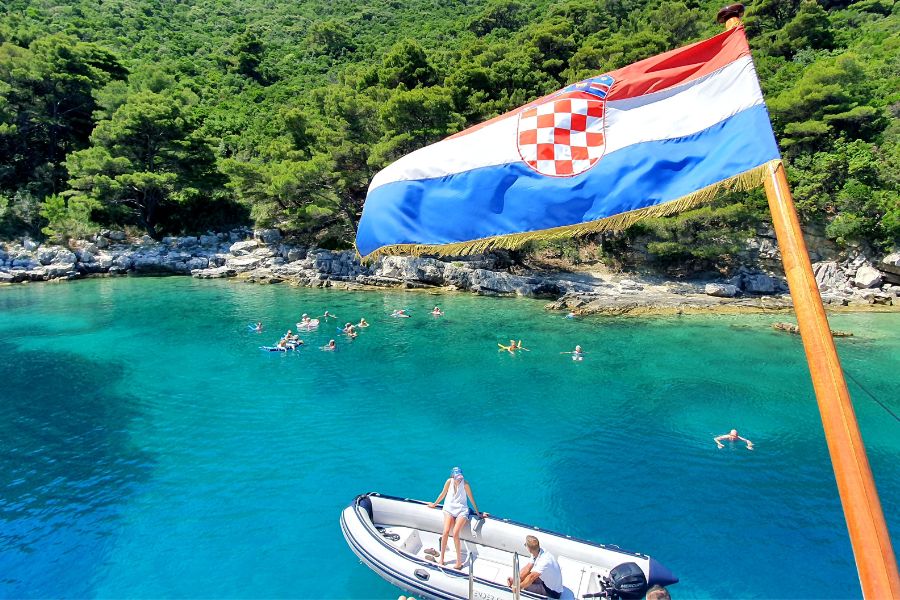 Croatia Cruise Swim Stop
