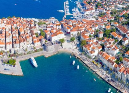 Small ship cruising in Croatia
