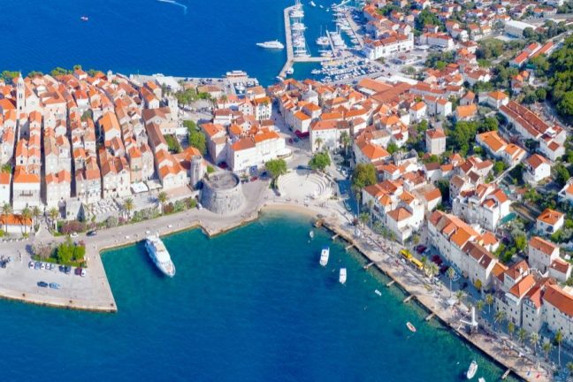 Small ship cruising in Croatia