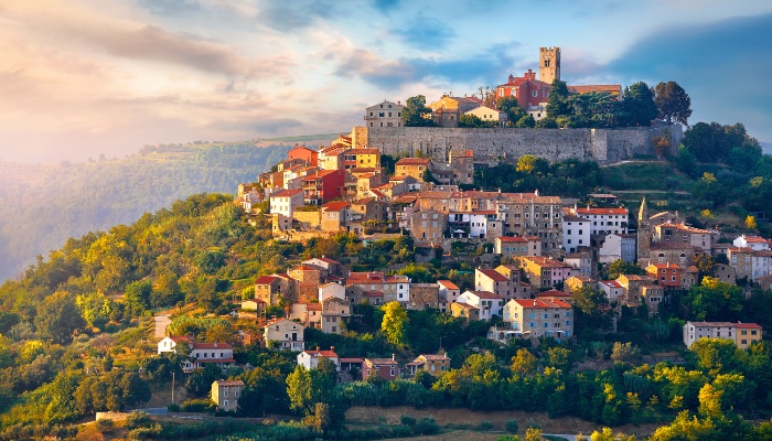 Motovun at sunset