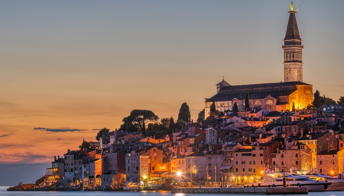 Rovinj at dusk, Croatia
