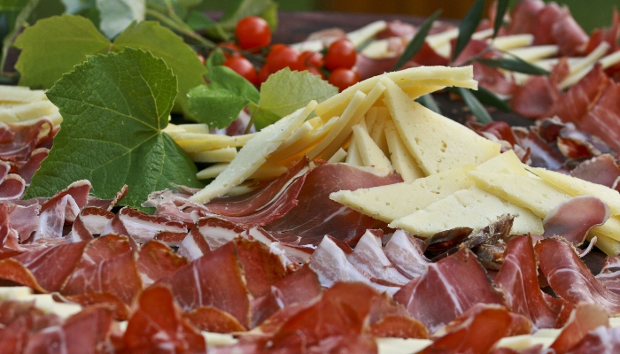Selection of meats and cheeses, Istria