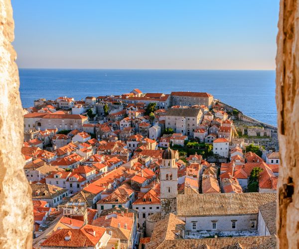 Dubrovnik window view city walls