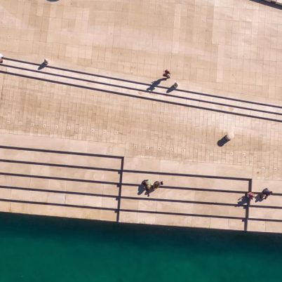 Zadar sea organ from above