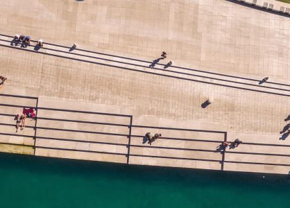Zadar sea organ from above